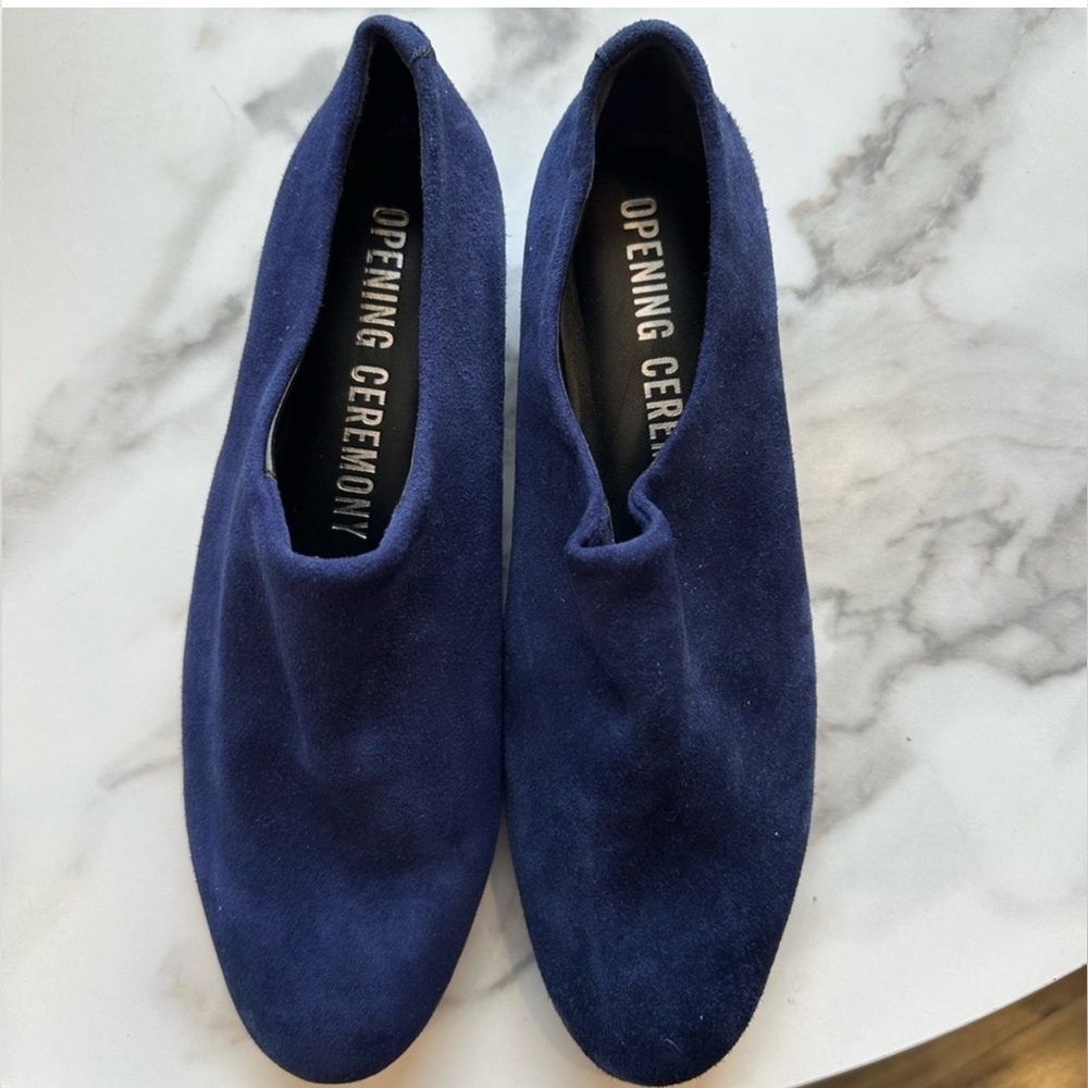 Opening Ceremony Blue Suede Slip-On Shoes Women 38